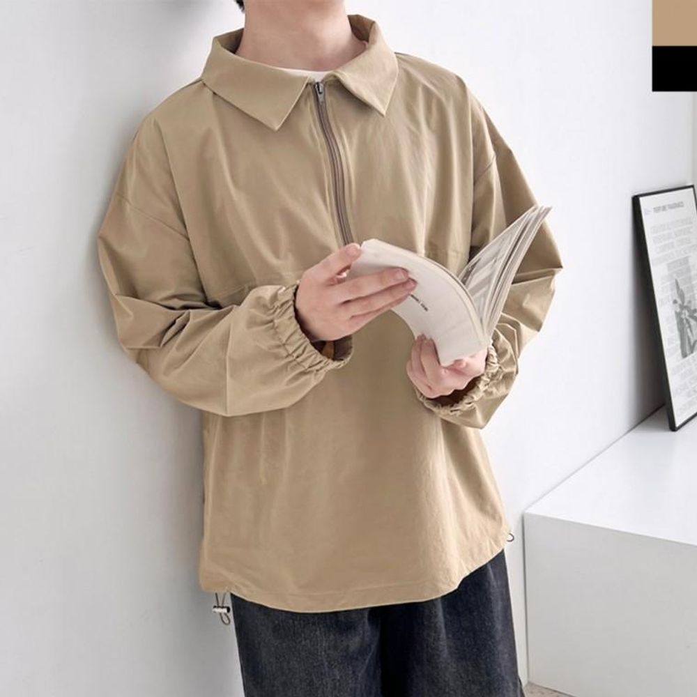 남성 간절기 데일리 빅사이즈 아노락 카라 긴팔 바람