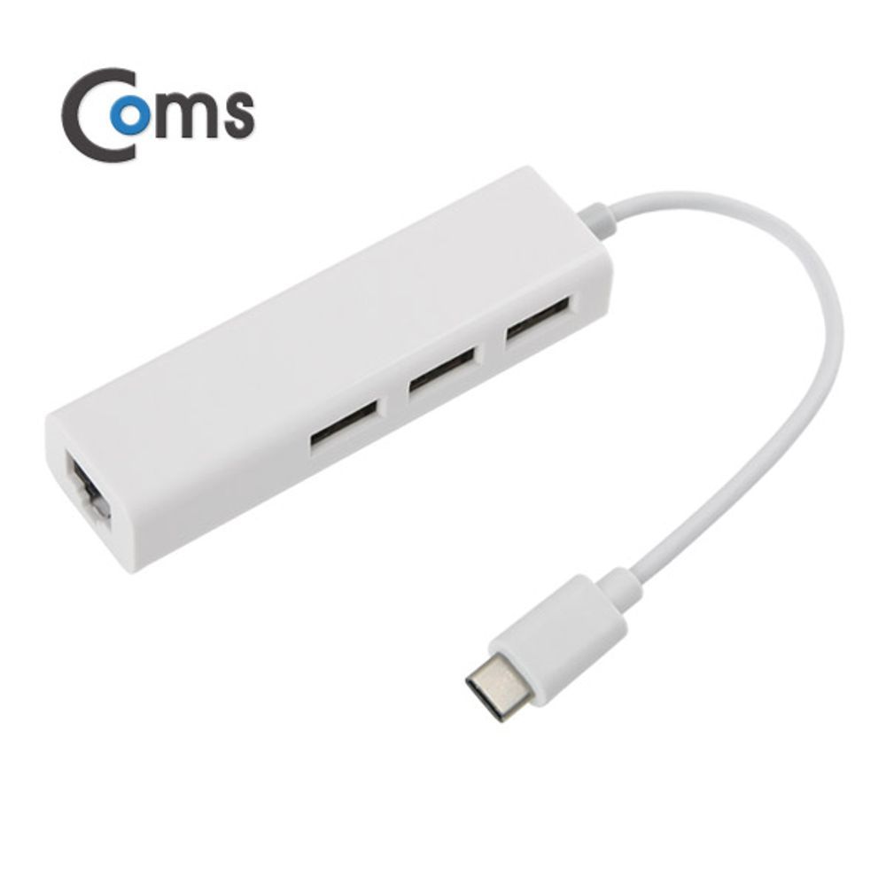 Coms USB 3.1 컨버터(Type C) USB 3Port LAN 1Port