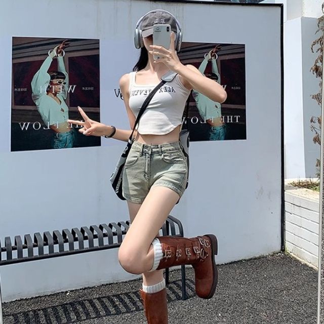 여성 데일리 여름 데님 반바지 핫팬츠