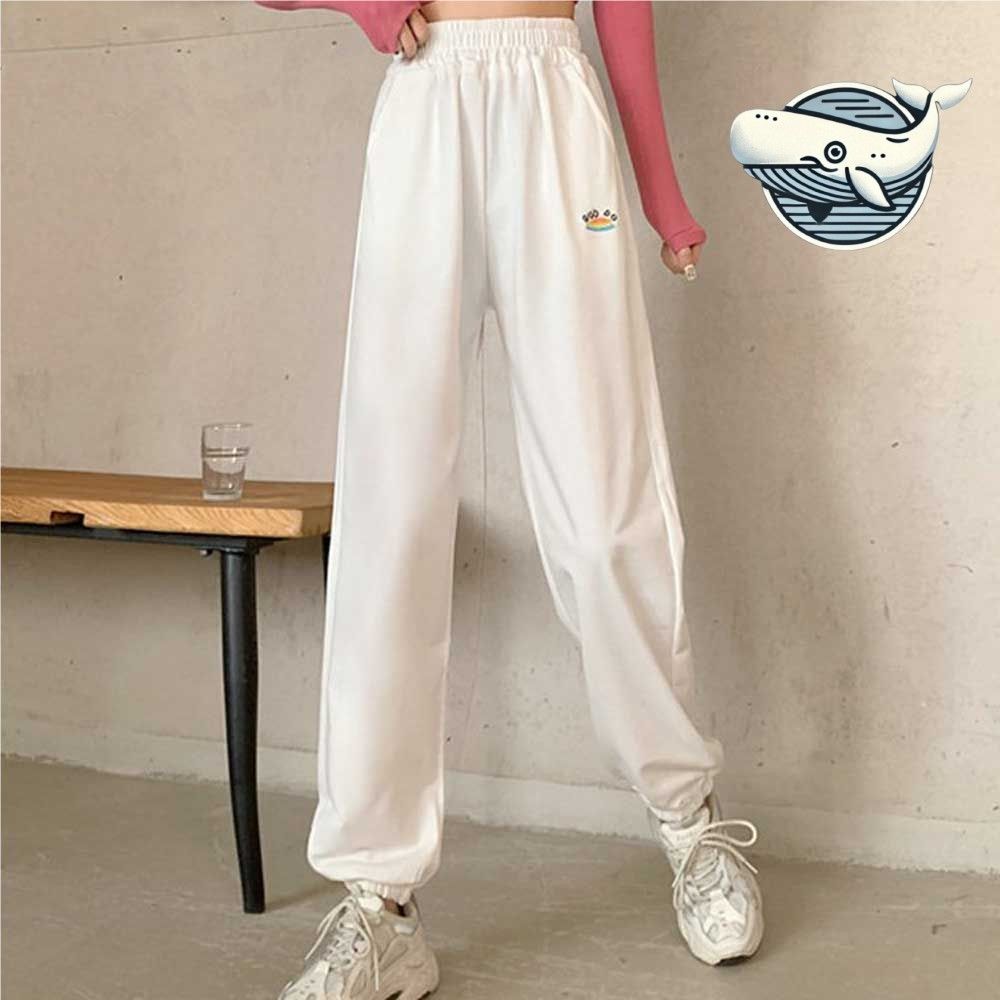 편안한 자수 조거팬츠 데일리 트레이닝팬츠