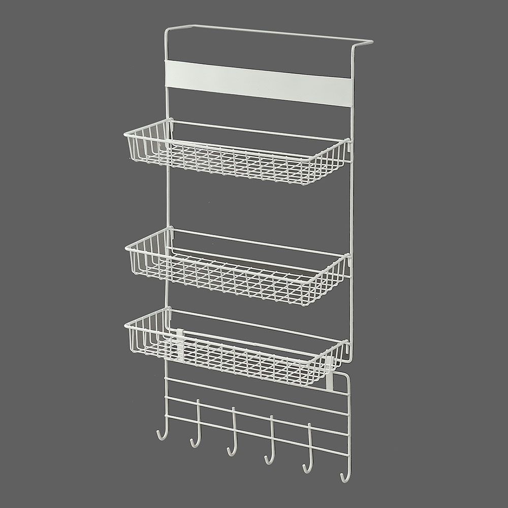 이시아르 화이트 벽걸이 부착식 3단 스틸선반