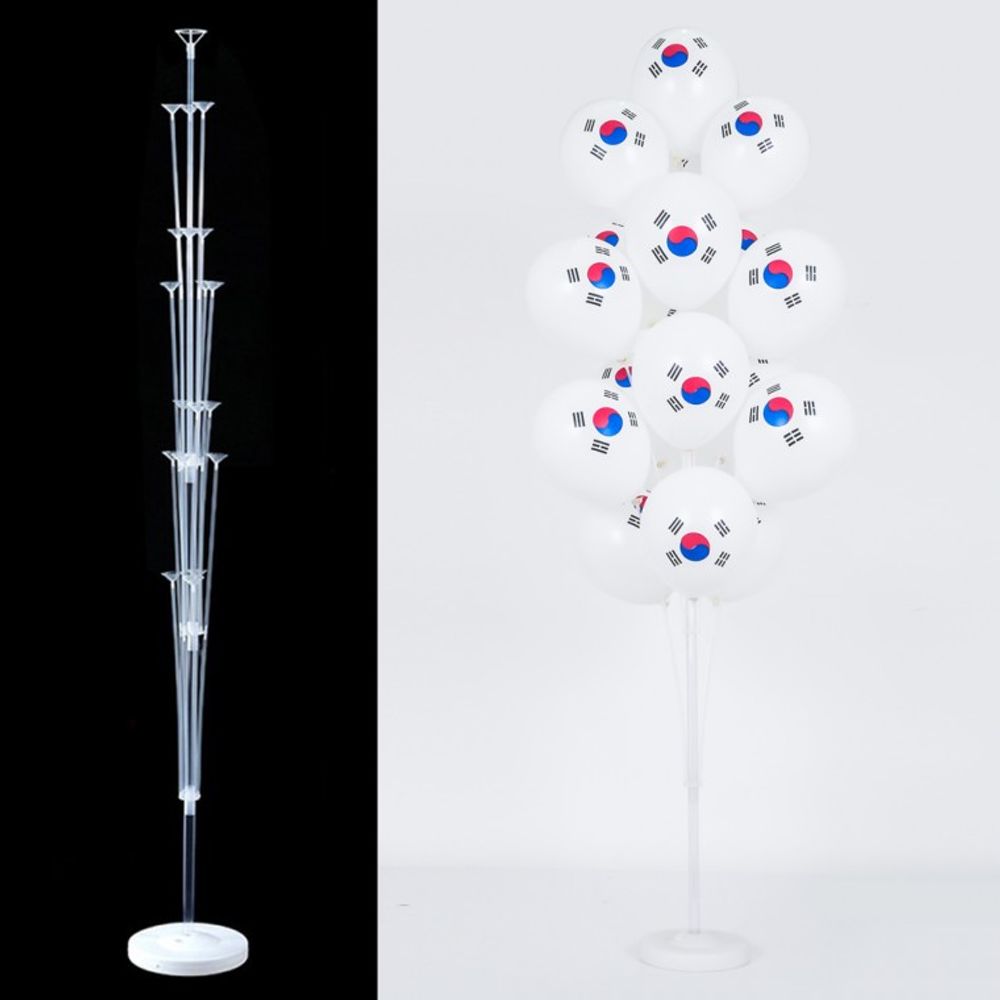 태극기인쇄풍선20개입 19개스틱 풍선꽂이장식세트160c
