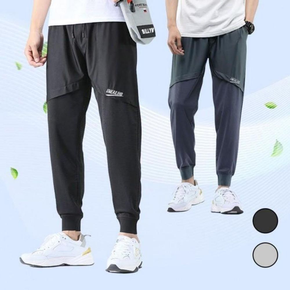 조거 체육복 쿨링 트랙바지 긴바지 얇은 팬츠 남성 면
