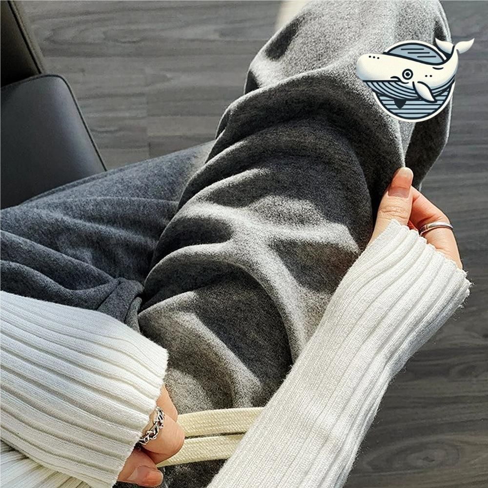 부드러운 신축성 일자핏 팬츠 편안한 여성