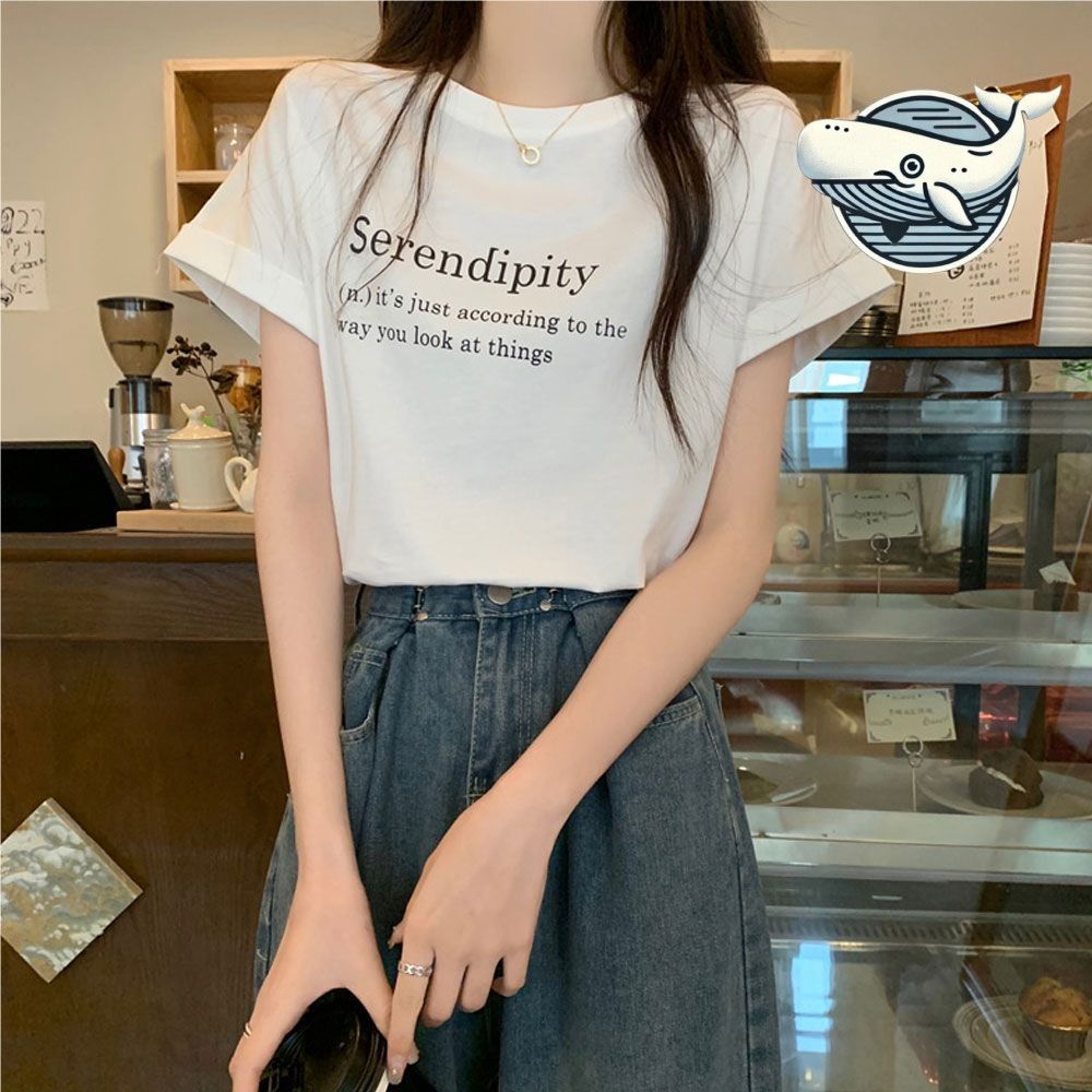 영문 프린팅 레터링 반팔티 캐주얼 일상 스타일