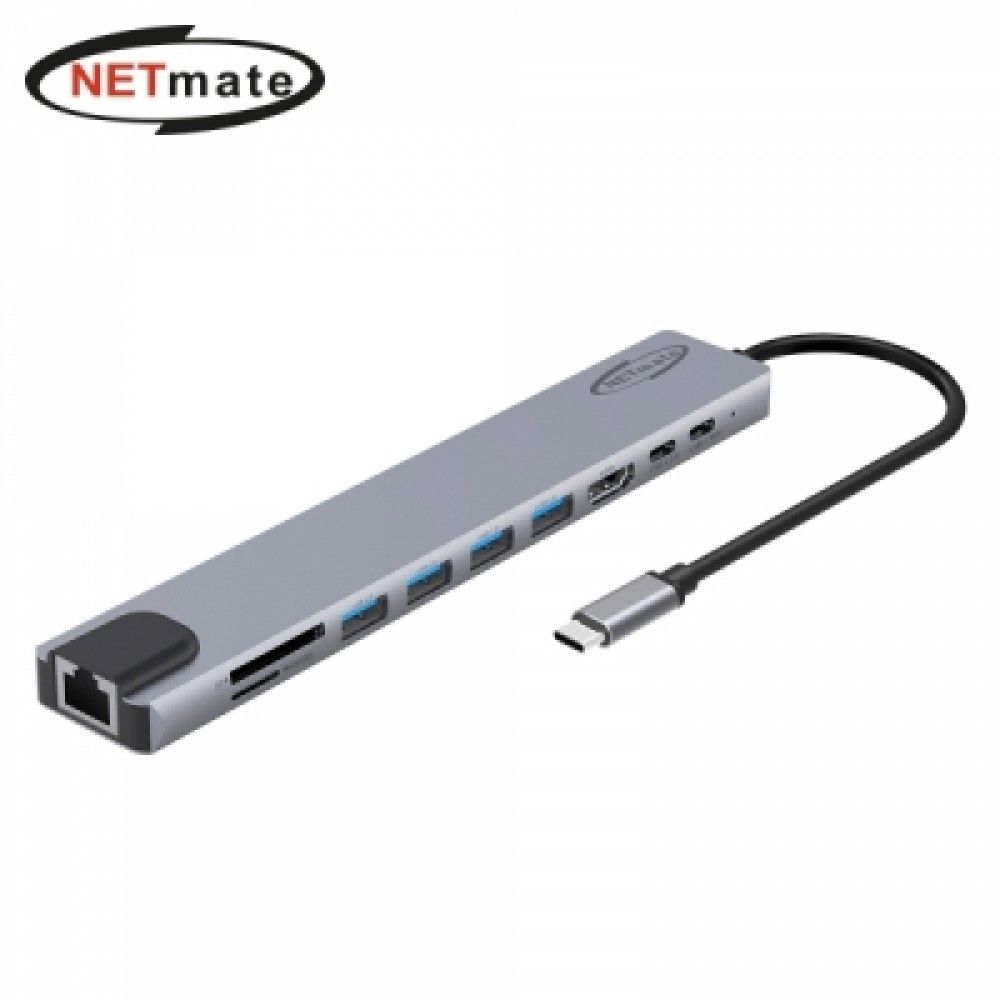 넷메이트 NMJSTCM03 USB Type C 10 in 1 멀티 허브