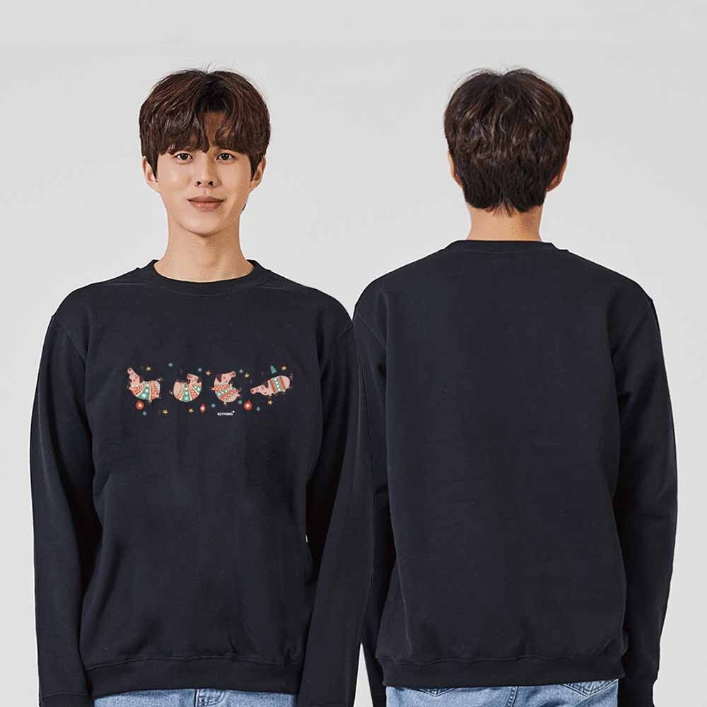 내꺼 크리스마스 성탄절 돼지 맨투맨 후드티