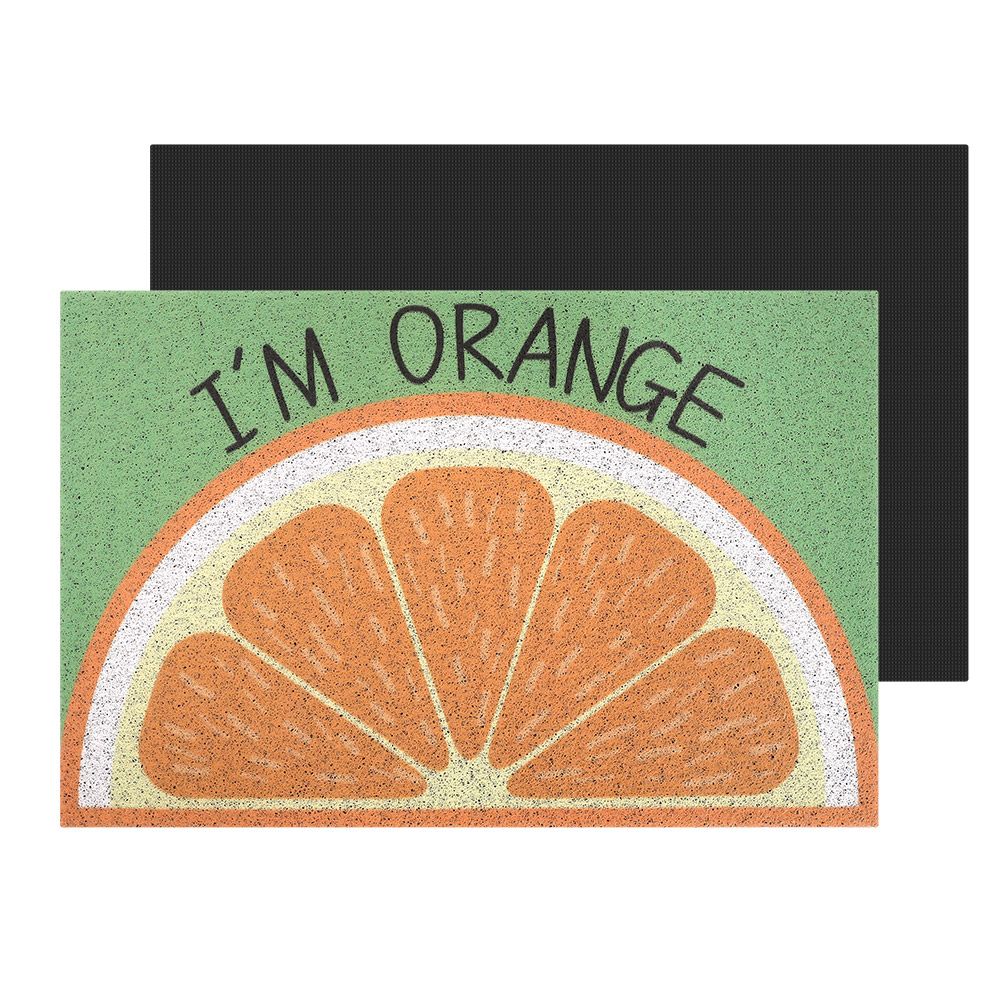 먼지차단 코일 현관매트 도어매트 오렌지