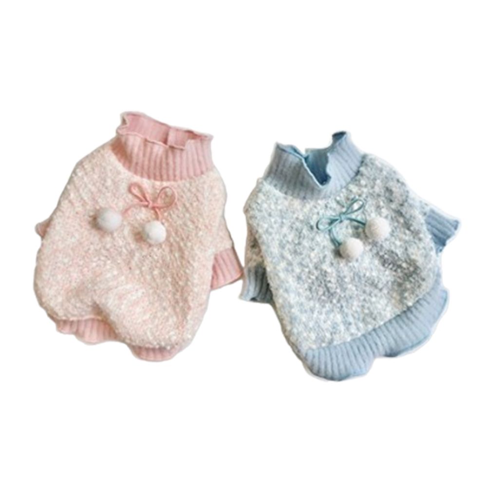 강아지 뽀솜마요 프릴 폴라티 2XL 1P 반려견 겨울옷