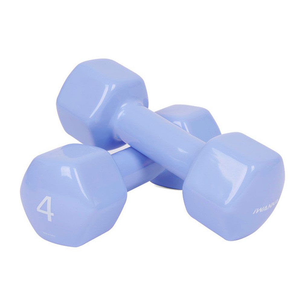 아이워너 PVC 뷰티 육각 아령 스위트라벤더 4kg X2P