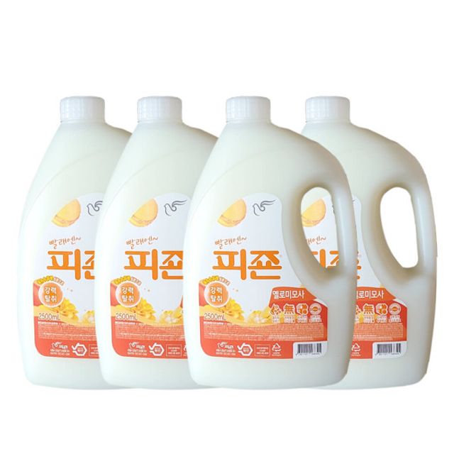 피죤 섬유유연제 옐로미모사(용기) 2500ml 4개