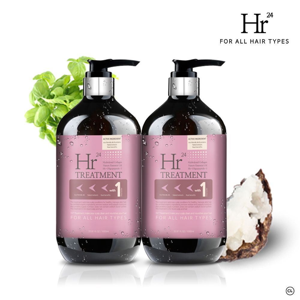 Hr24 대용량 단백질 약산성 트리트먼트 1000ml x 2개