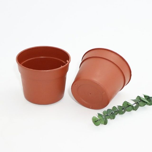 PVC 무광 플라워 화분 (황토색) (8.5cmX7cm) 100개x
