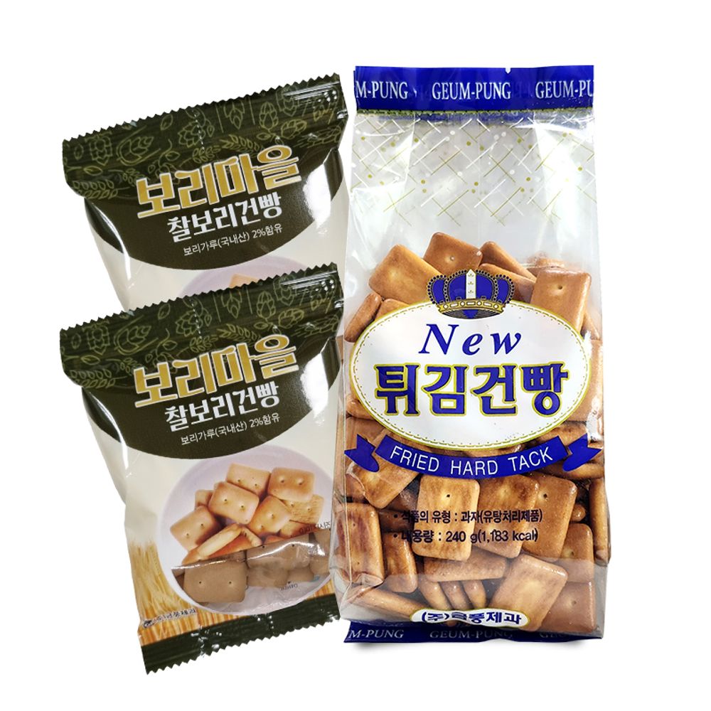 금풍제과 튀김건빵240gx5팩+보리마을 찰보리30gx15팩