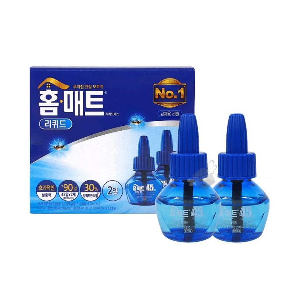 모기매트 모기약 리필 45일X2개 전용 훈증기 리퀴드