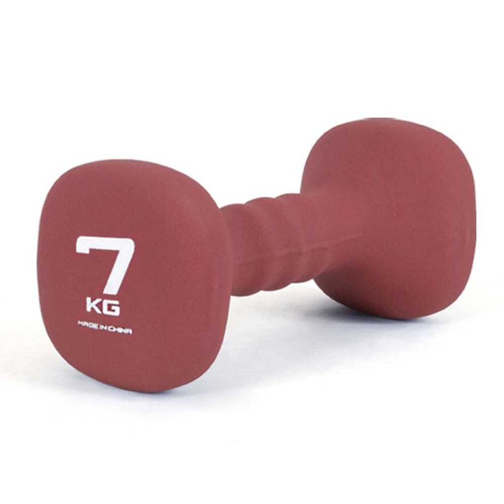 아이워너 네오프렌 사각 아령 7kg (단품1개) (버건디)
