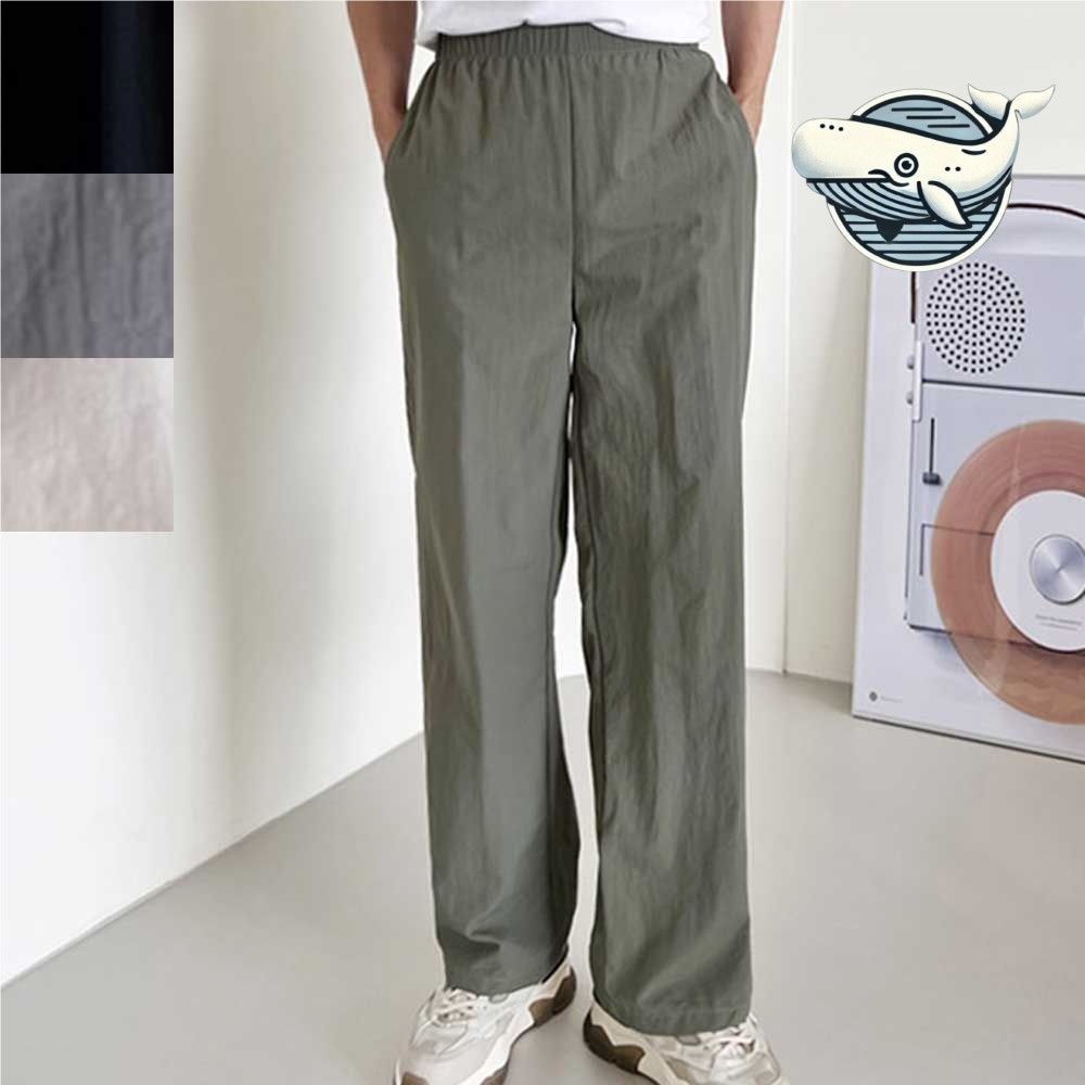 편안한 여름 와이드 밴딩 팬츠 실용적인 데일리