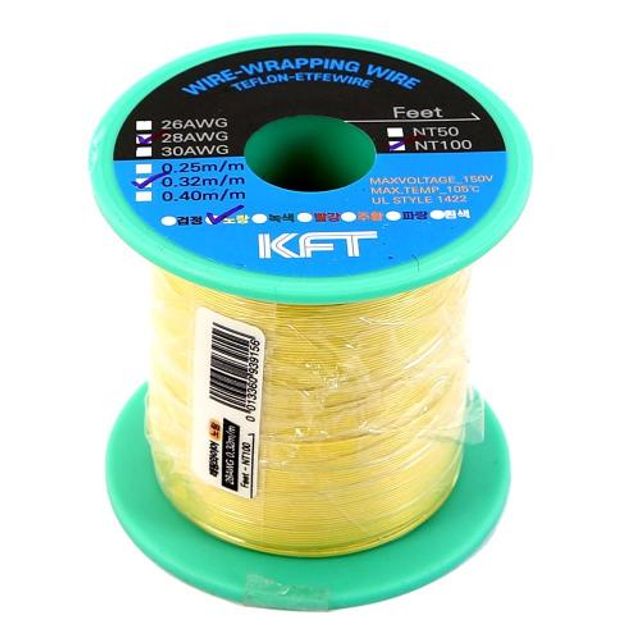 세신 압착기 래핑와이어 SB-28AWG(100M) 노랑 SB-28