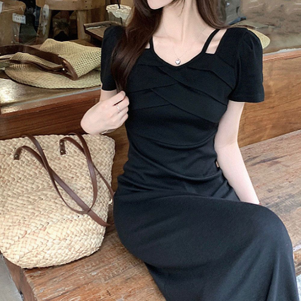 신상 여성 여름 셔링 원피스 데일리룩 인기 롱원피스