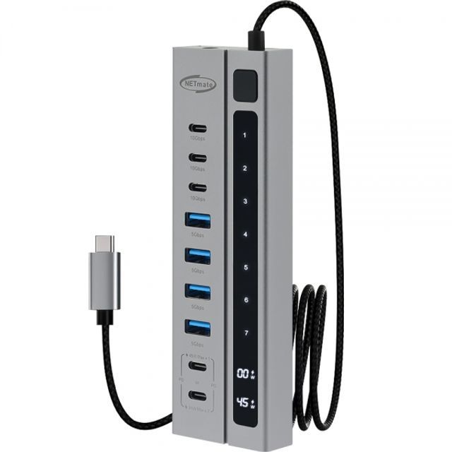 NM-UBC3145 USB3.2 C타입 9포트 허브 PD충전 2포트