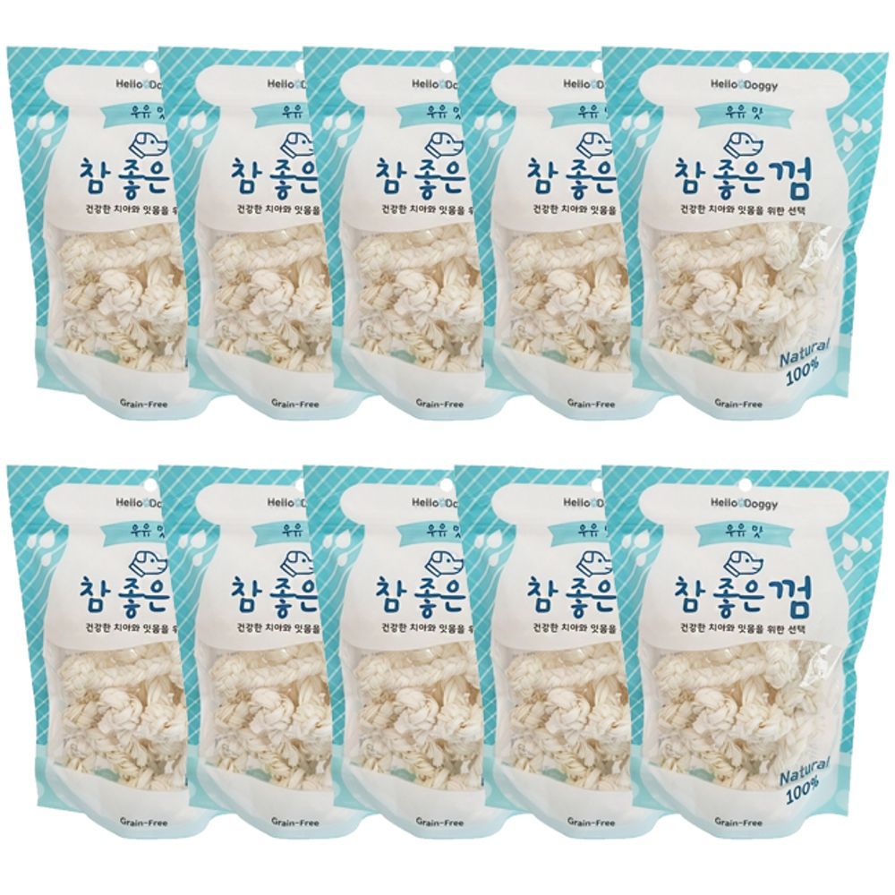 강아지 우유껌 실타래 일상 10개입 6P 치석관리 개껌