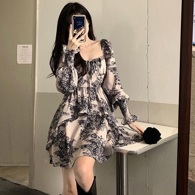 미니 블라우스 화려한 프릴 원피스 OPC 여성