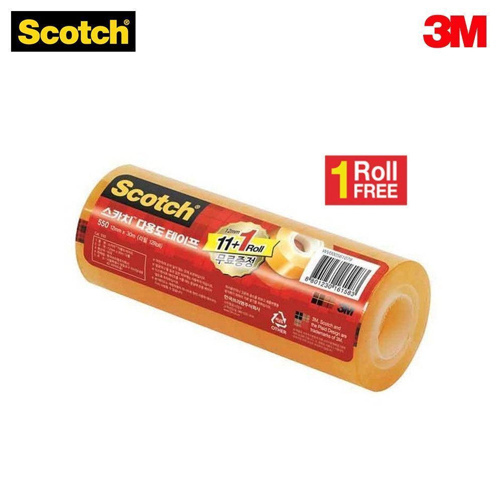 3M 스카치 다용도 테이프 리필 550-12 12개입 18mm