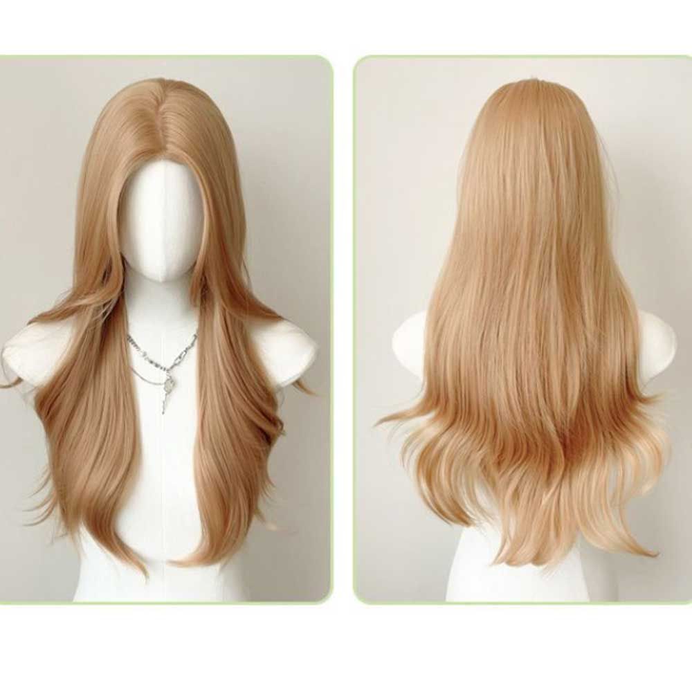 패션 여자 가발 긴웨이브 인모 데일리 자연스러운