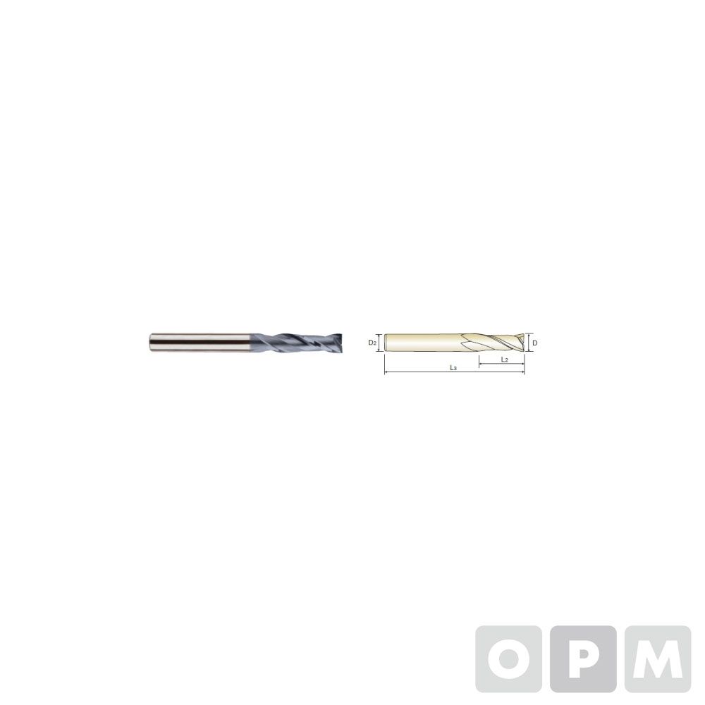 4G MILLS 롱초경코팅엔드밀2F D8.0X8X40X120