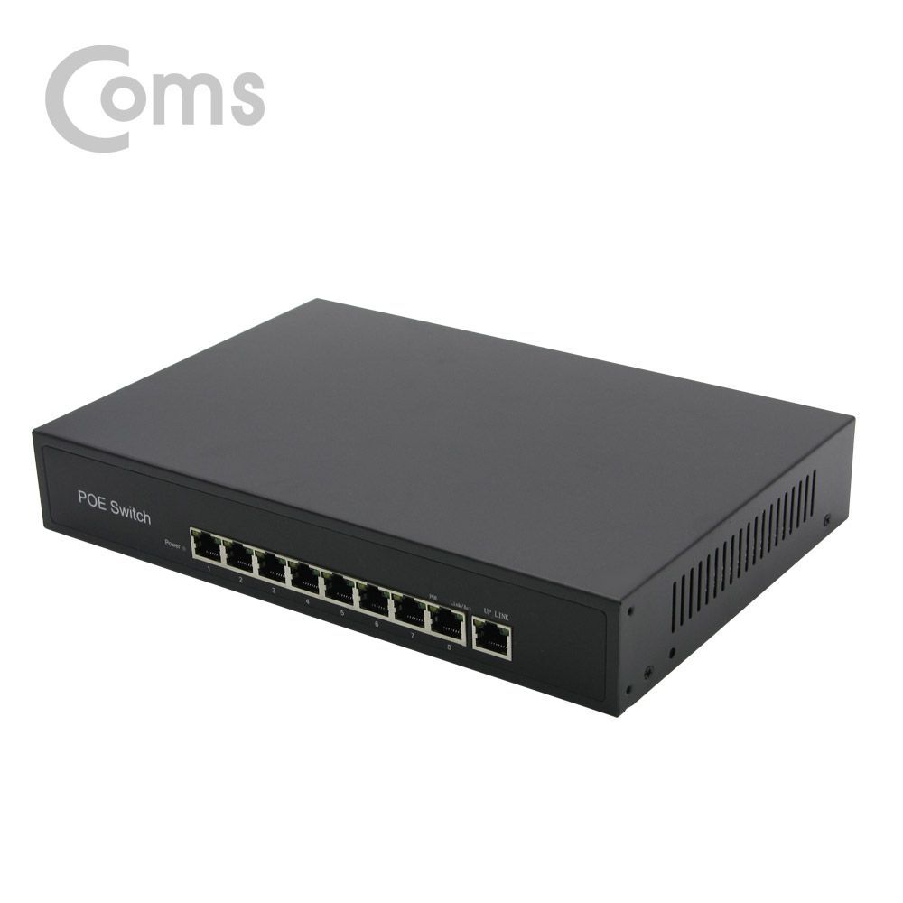 Coms POE 스위치허브(8Port) 10 100Mbps PoE 장비전용