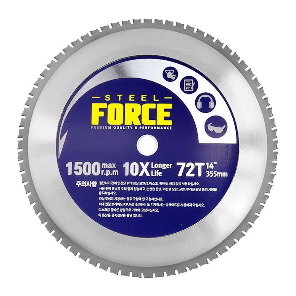 2.4t 355mm th- sc355sb 72 날 철재용 원형 톱날 팁쏘