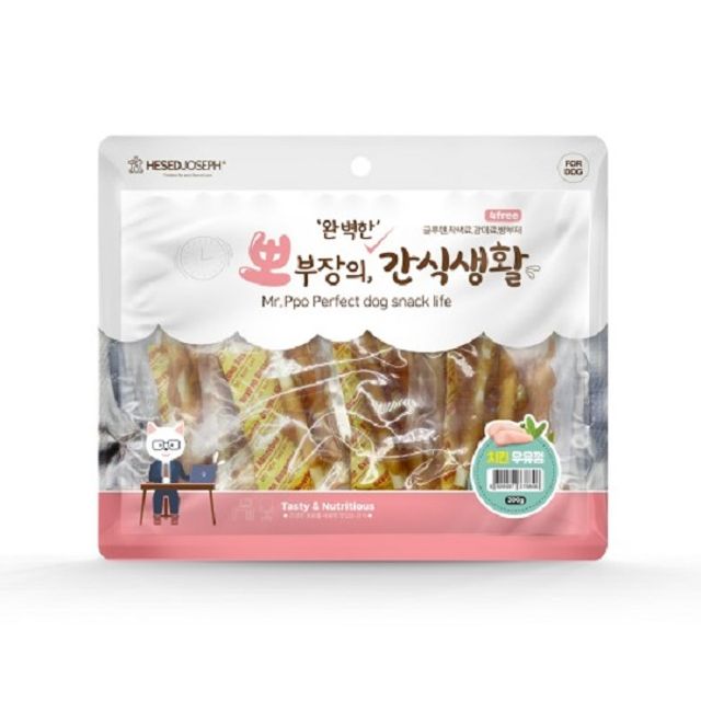 애완견 간식생활 치킨우유껌 300gX50개 1박스 개껌