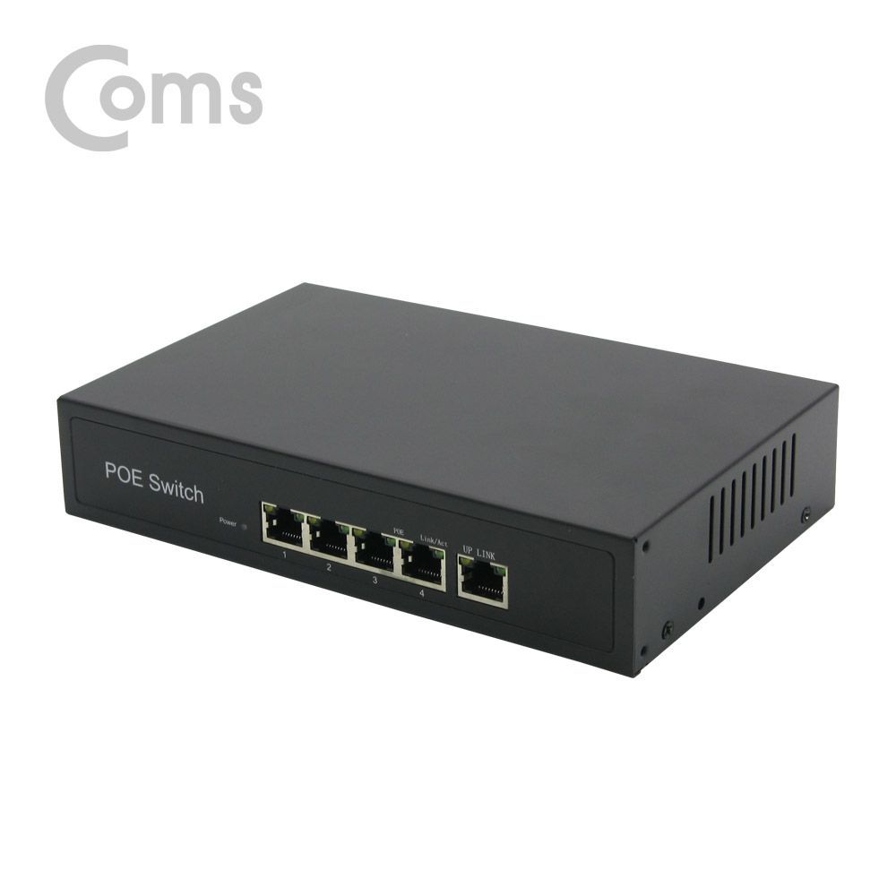 Coms POE 스위치허브(4Port) 10 100Mbps PoE 장비전용