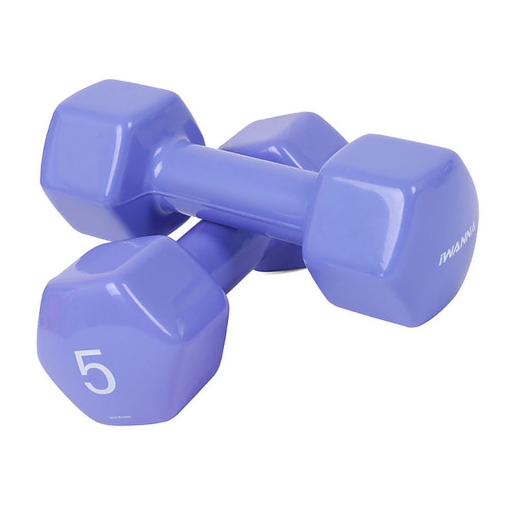 아이워너 육각 아령 5kg 블루베리 2개 1P 홈트 덤벨