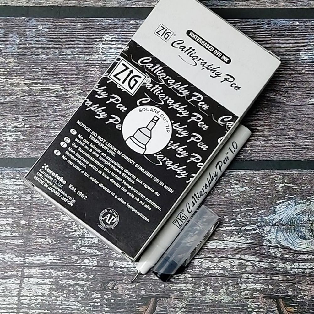 쿠레타케 지그 1.0mm 사각닙 캘리그라피펜 1타(12개)