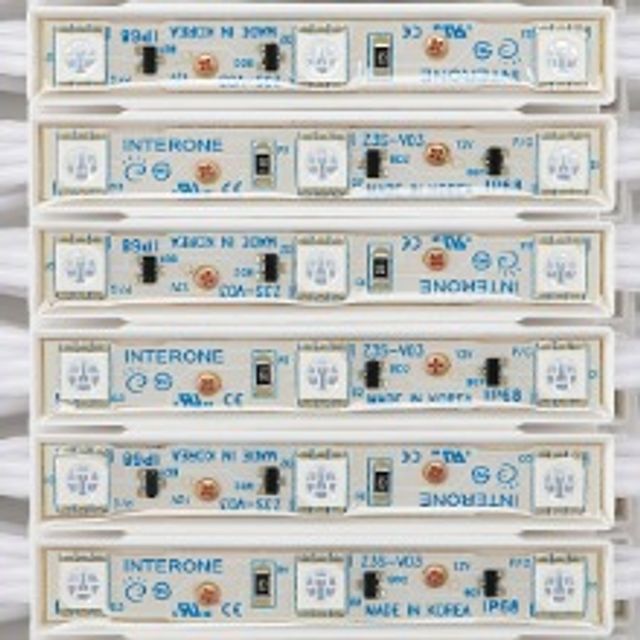 LED 3구 모듈 5050 3칩 (고효율) 블루 인터원 200EA