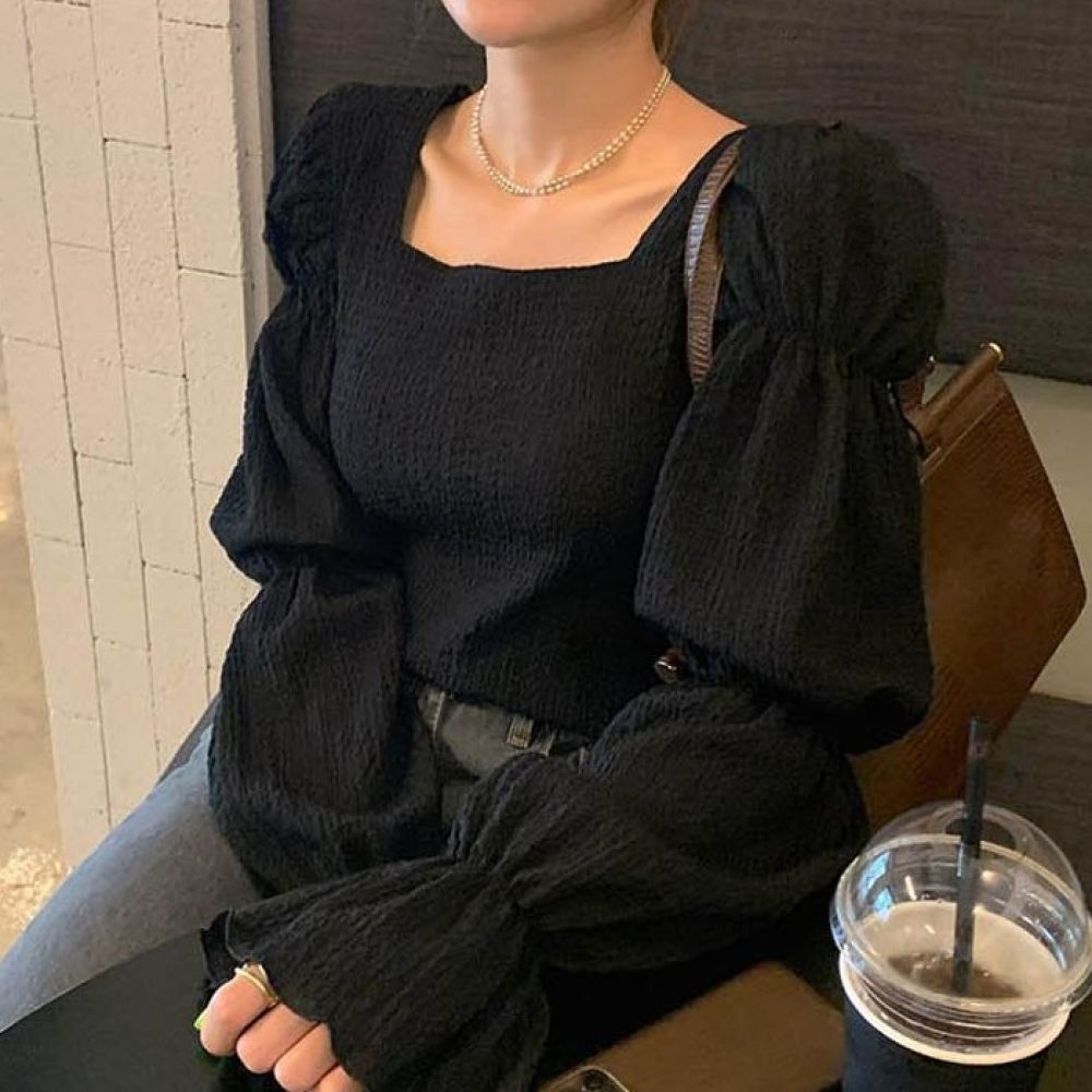 긴팔 팔뚝 블라우스 퍼프 커버 데일리 여리여리