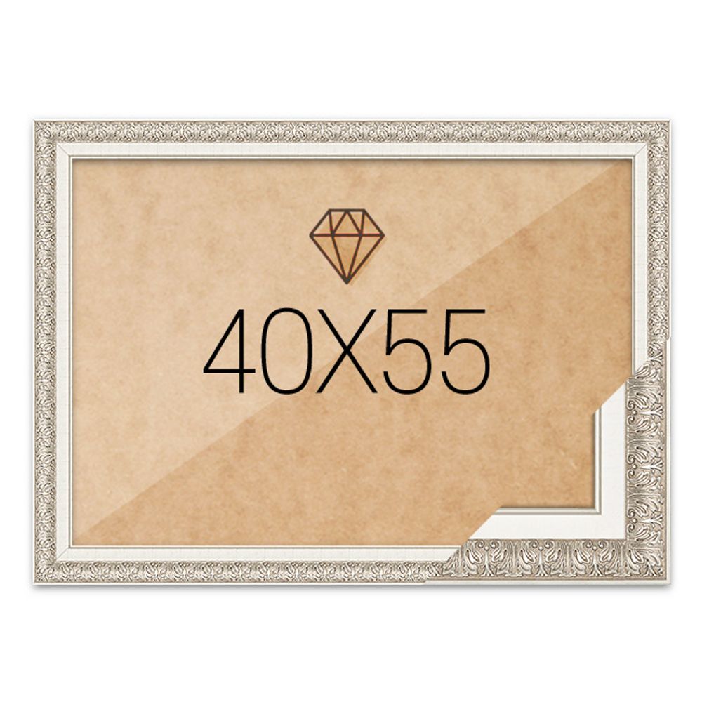 보석십자수액자 40x55 고급형 매트실버