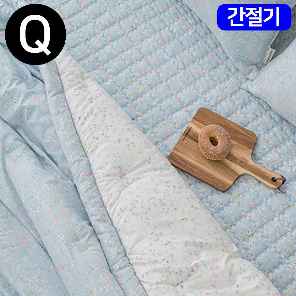 해피니 빈티지플라워 마이크로 모달 간절기 이불 패드