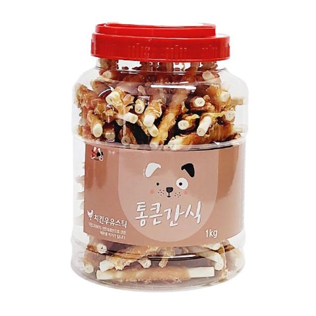 강아지 애완견 건조 간식 사사미 치킨 우유스틱 1kg