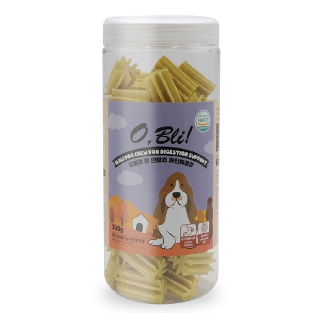 오블리 덴탈츄 파인애플향 300g X5개 강아지 애견 껌