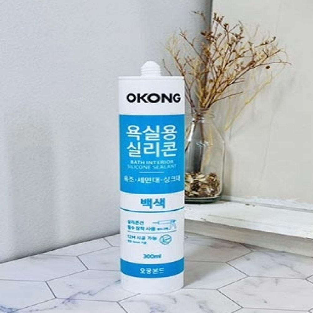 오공 욕실용 실리콘 백색 300mL