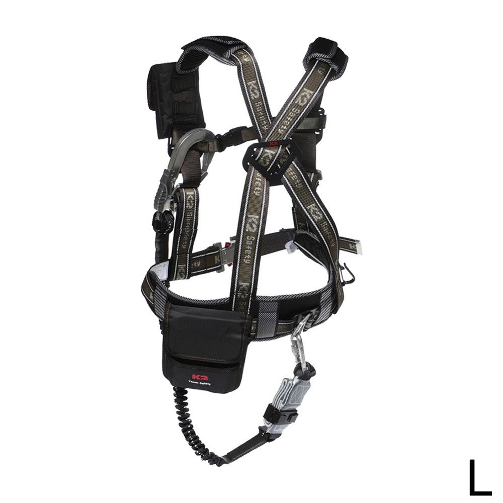 K2 세이프티 KB-9101 상체식 싱글 안전벨트 브라운 L