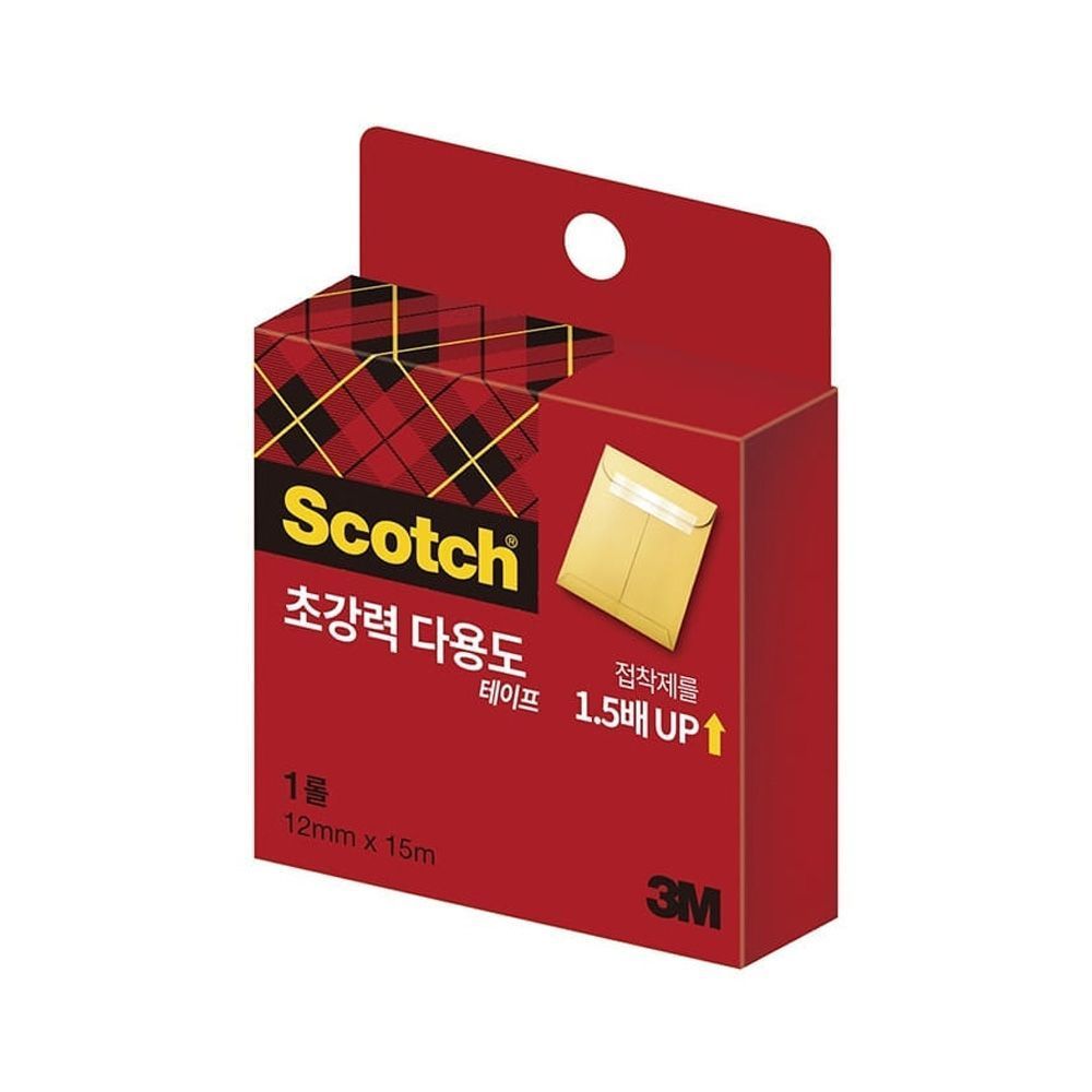 3M 스카치 강력 투명테이프 리필 SH1215R 12MM 12개입