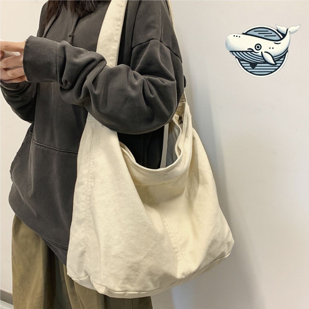 캐주얼한 여행 가방 숄더백 아이보리 색상 심플