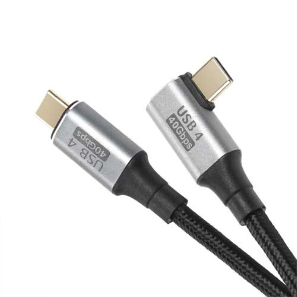 USB 4.0 GEN3 C타입 PD 고속충전 꺾임 케이블