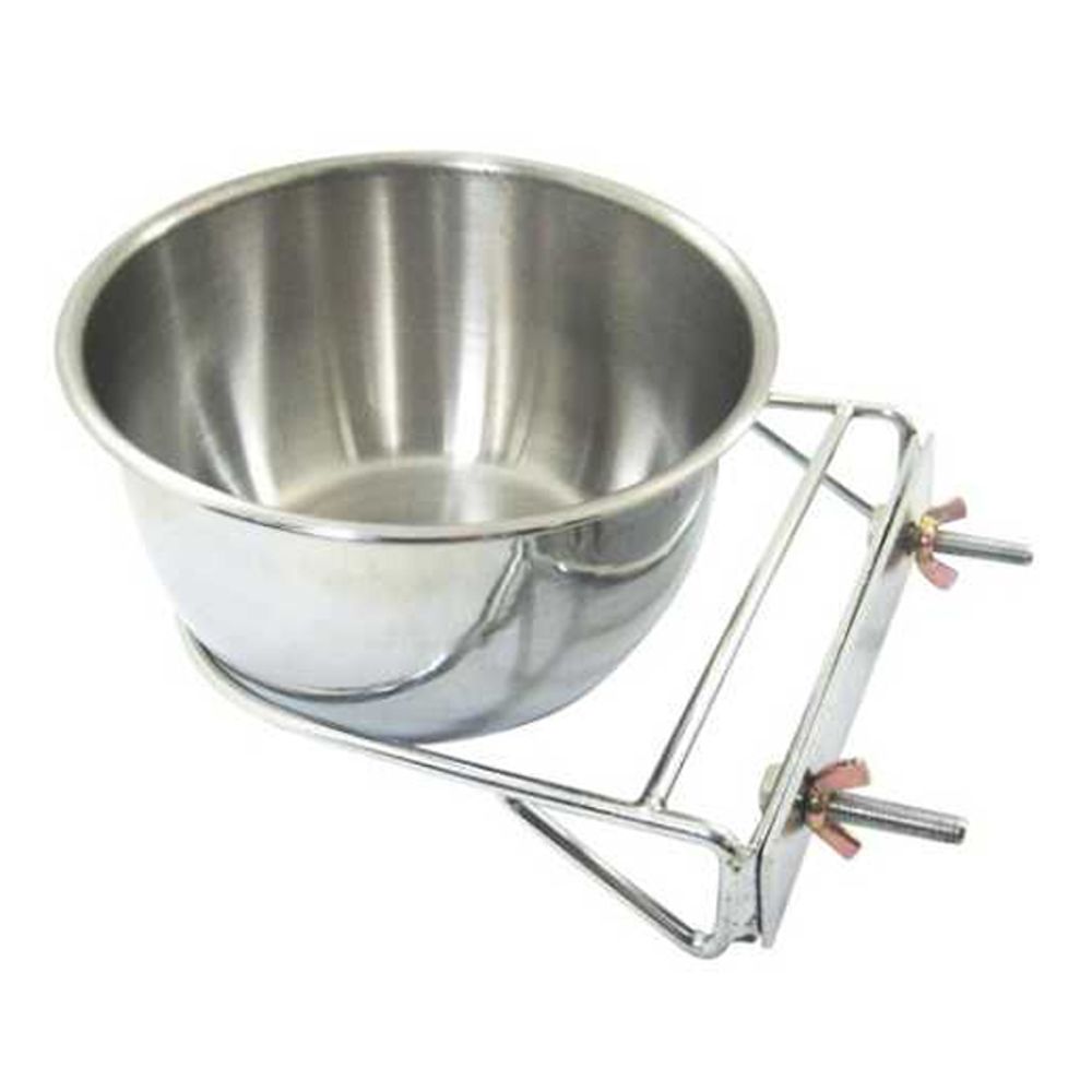 강아지 철장걸이 스텐 식기 96oz 1P 애견 급식 급수기