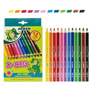 아이티알,NE 졸리 X-BIG 색연필 12색 점보 목색연필 어린이 학생