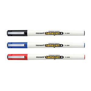 아이티알,NE 모나미 네임펜X (12개입) 가는글씨용 필기용 유성펜