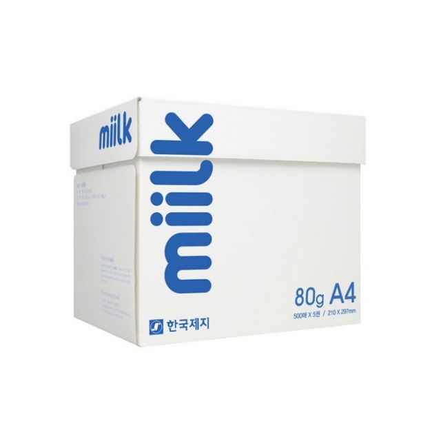 한국제지 밀크 A4 복사지 80g 2500매